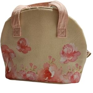 Insulated Floral Lunch or Cosmetic Bag